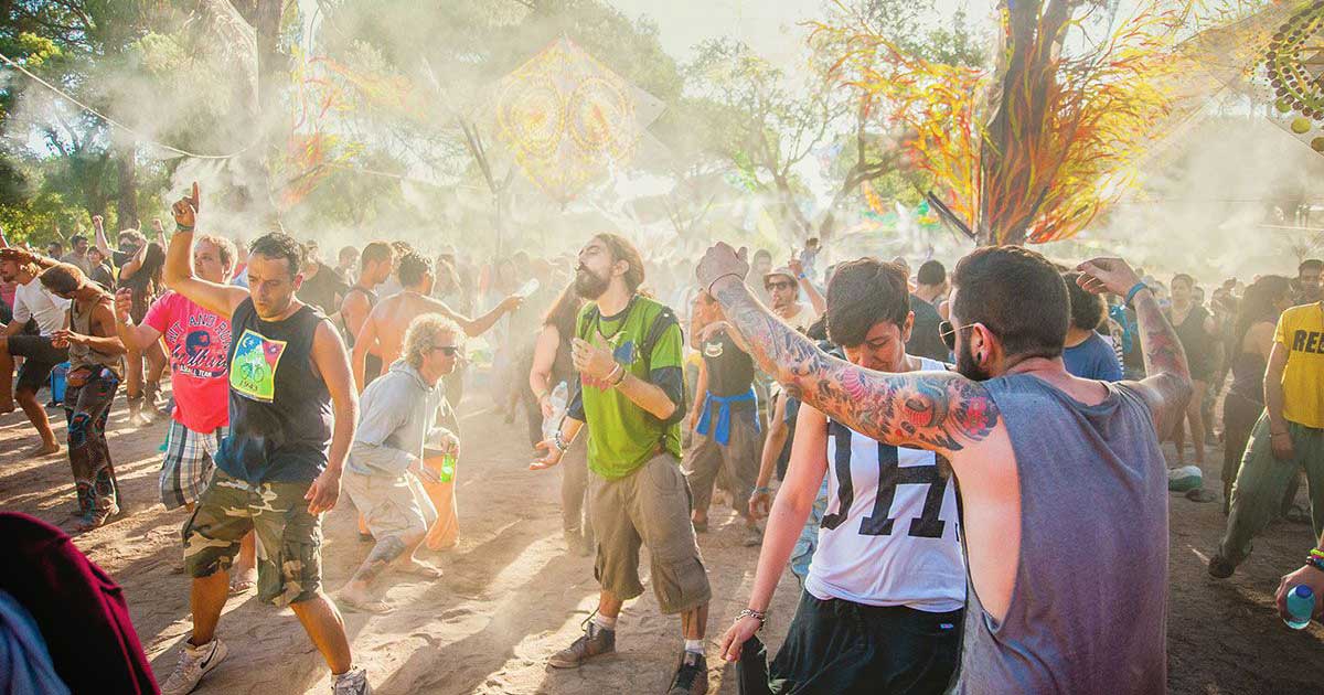 Portugal: Psychedelic trancers dancing under the ancient tree